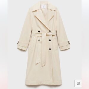 Mango LONG OVERSIZED DOUBLE-BREASTED TRENCH COAT